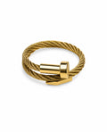 Gold cable Ring