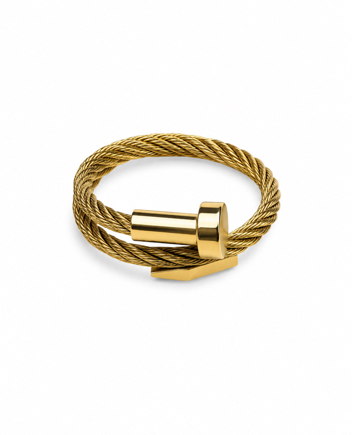 Anillo de cable dorado