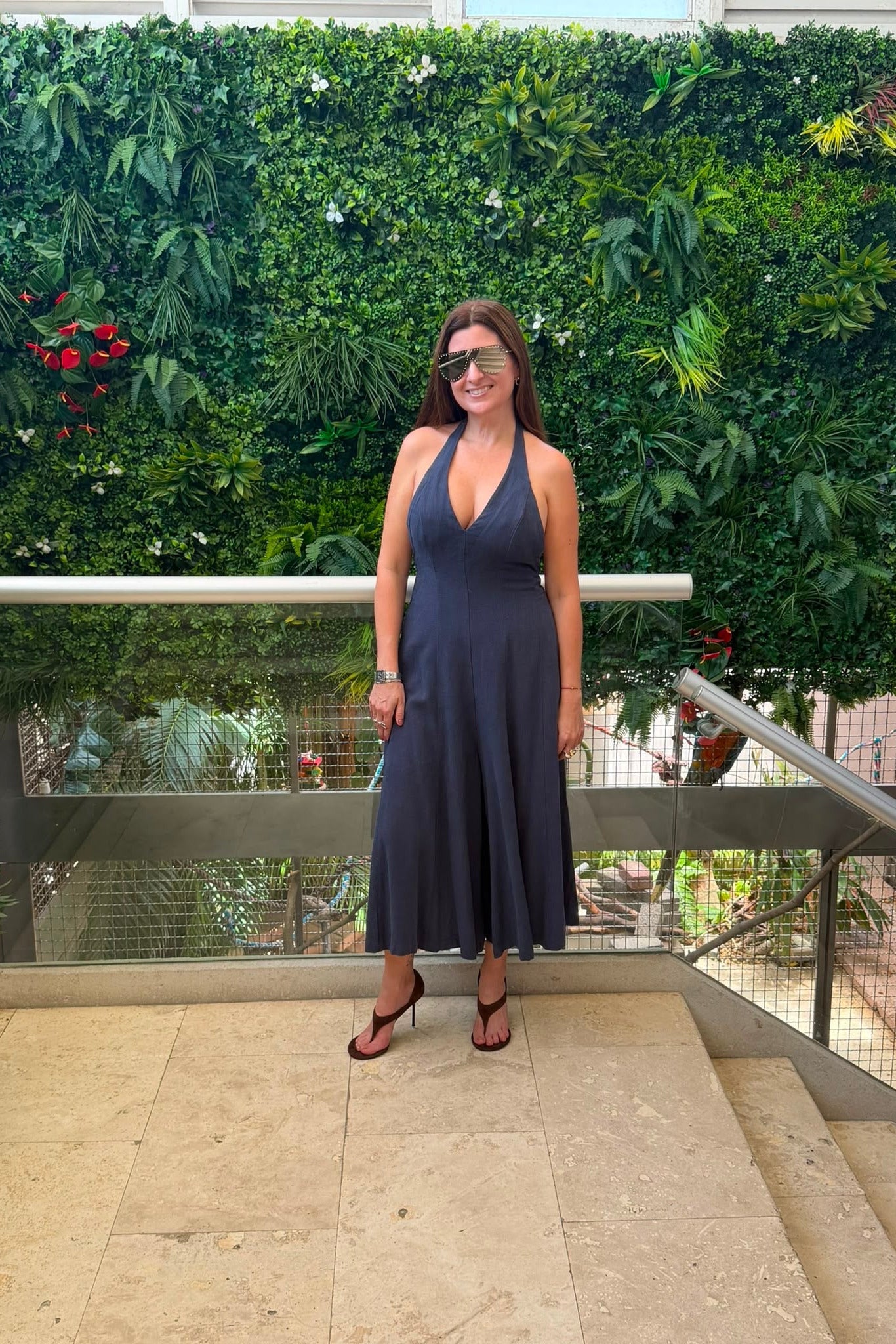 Mono halter azul cielo