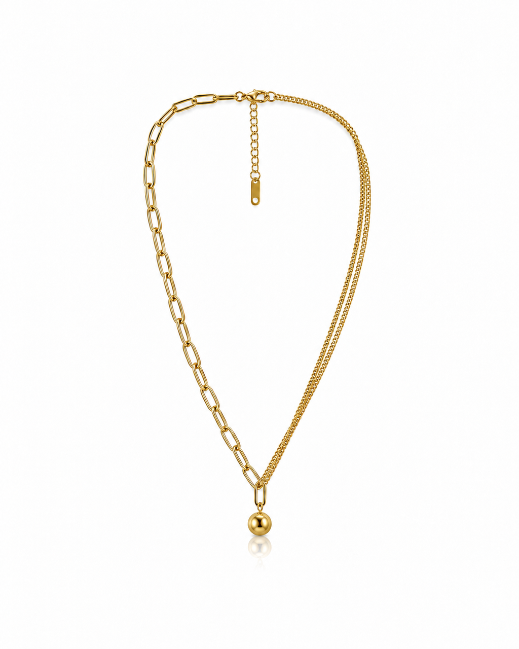 Collar de cadena doble Luna