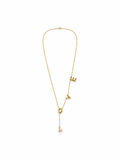 Collar con colgante de Lariat Love - Oro