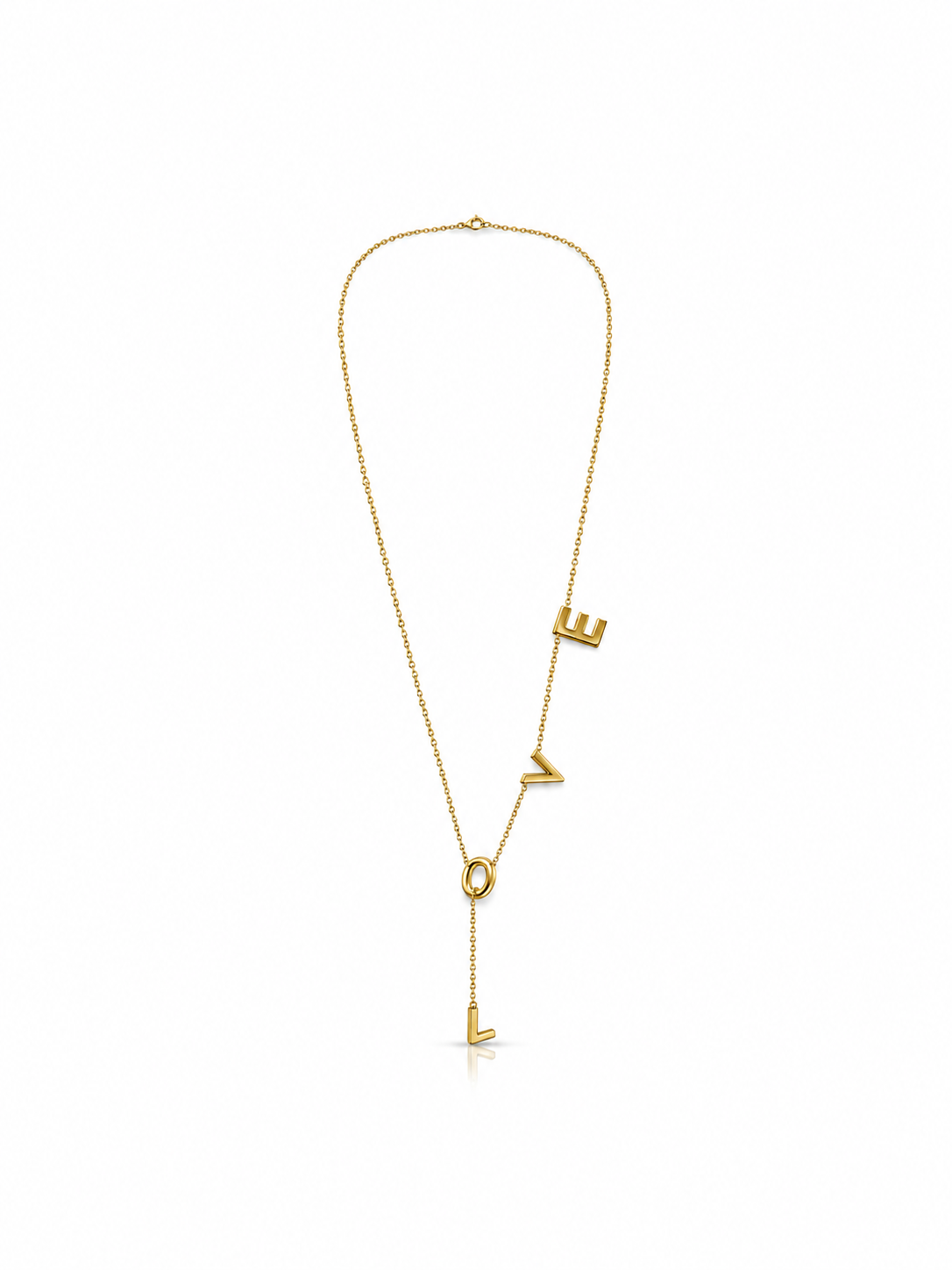 Love Lariat Necklace-Gold