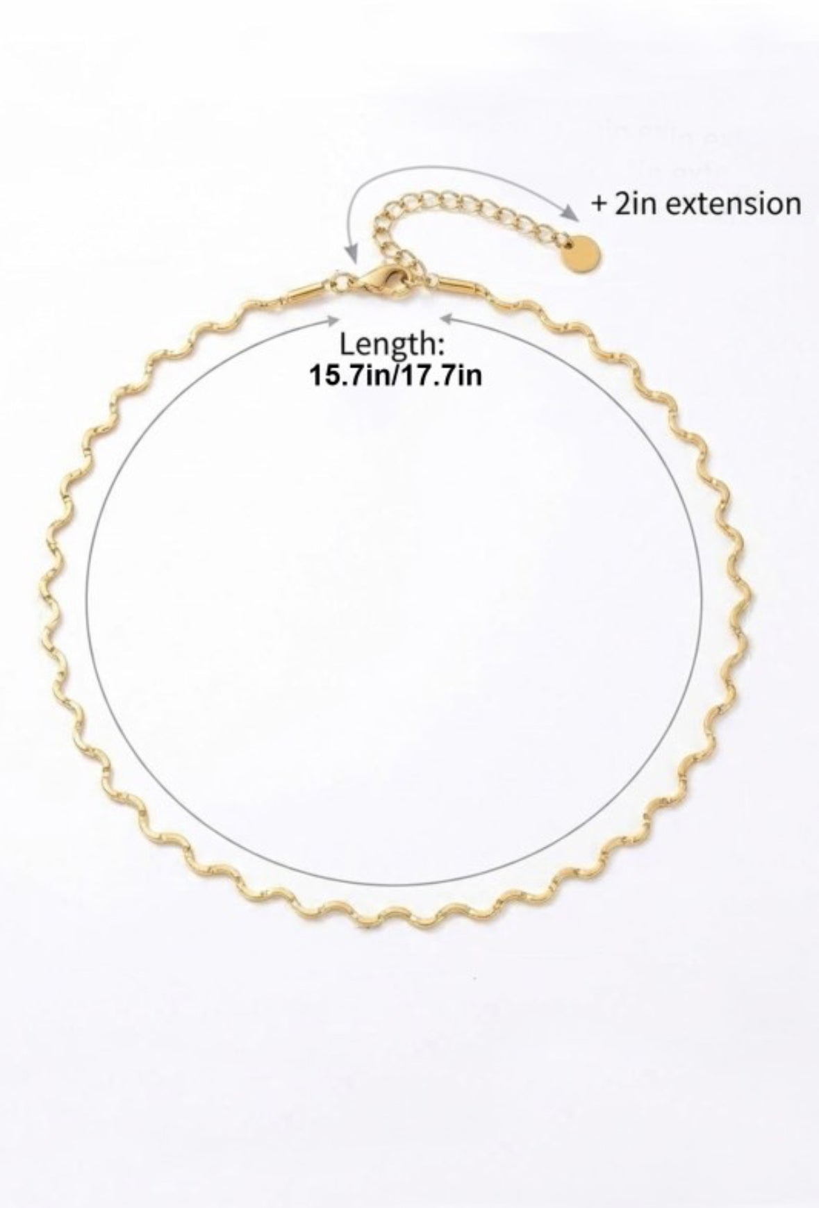 Ondine Wavy Necklace - Silver