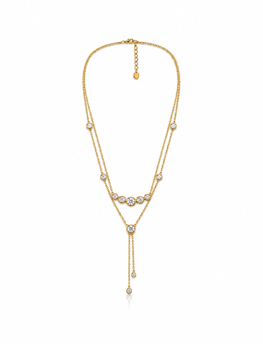 Vega Crystal Lariat Necklace