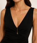 Collar con colgante de Lariat Love - Oro