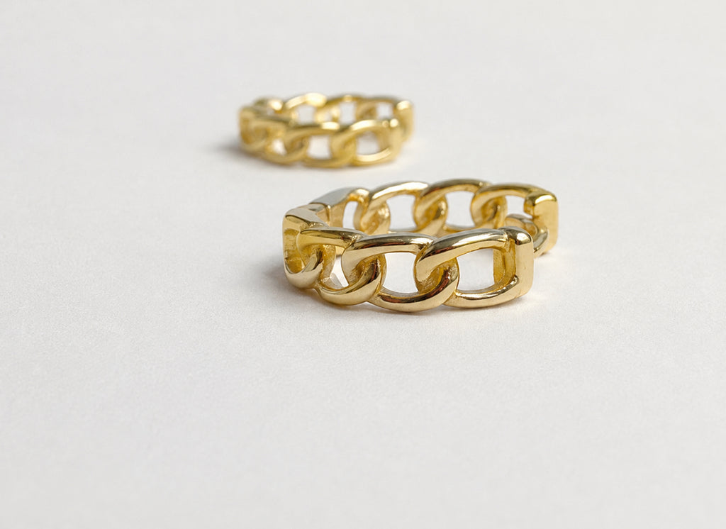 Lunar Link Hoops Gold