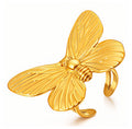 Golden Butterfly Adjustable Ring