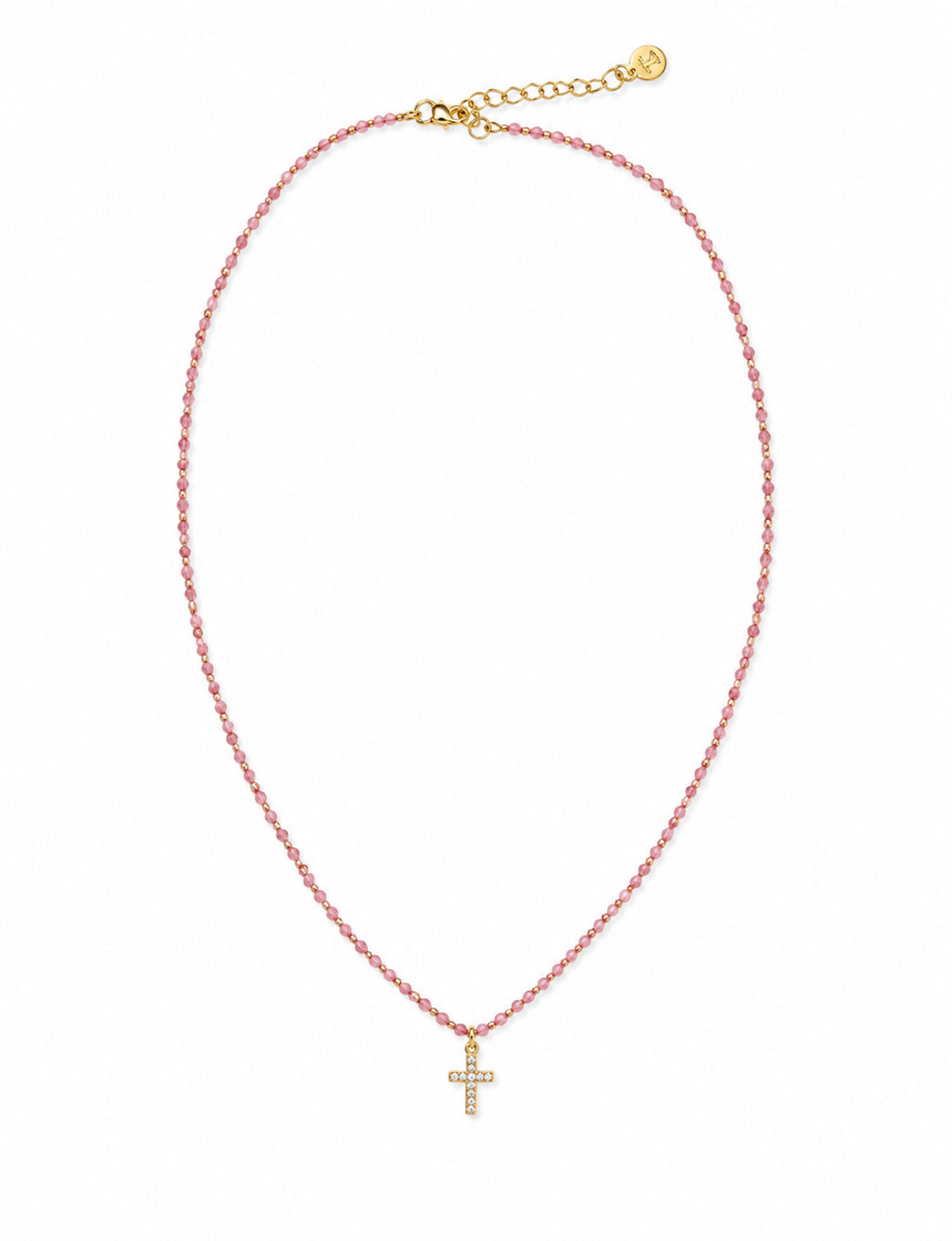 Pink Cross Necklace