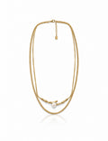 Luna Pearl Layered Necklace - Gold