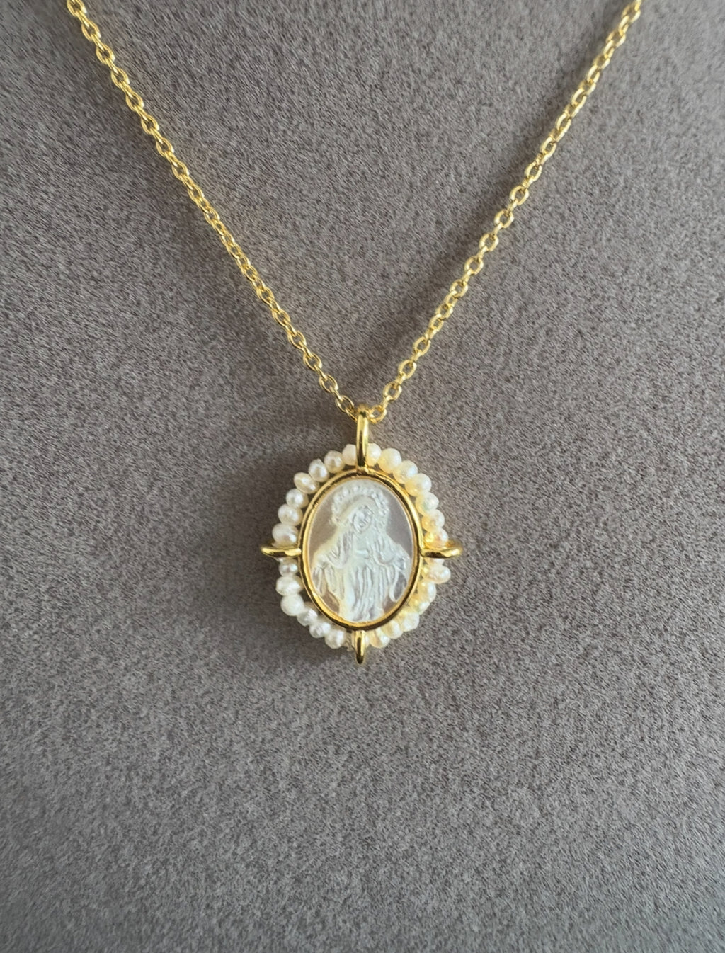 Mother of Pearl Virgin Mary