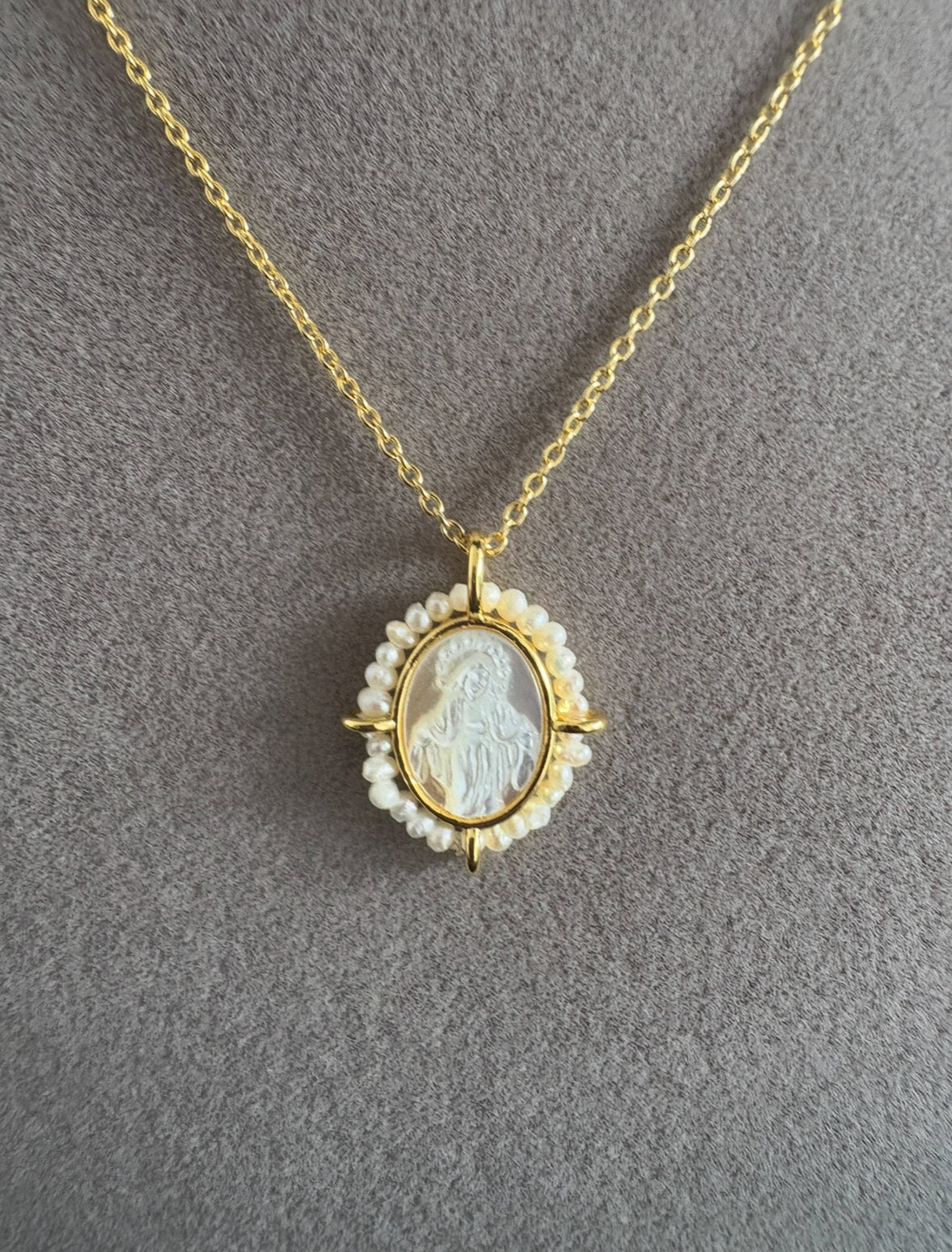 Mother of Pearl Virgin Mary