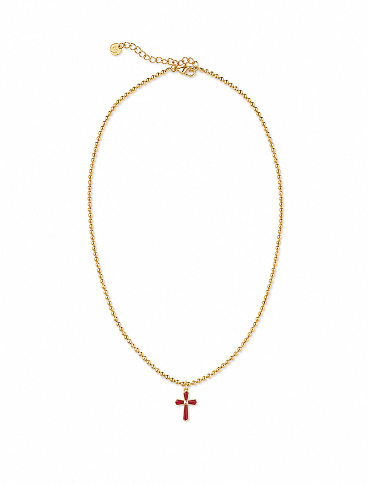 Collar cruzado con rubí