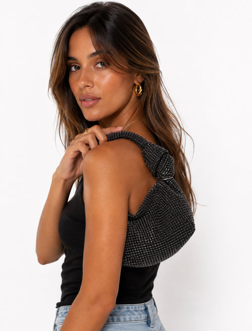 Black Rhinestone Bag