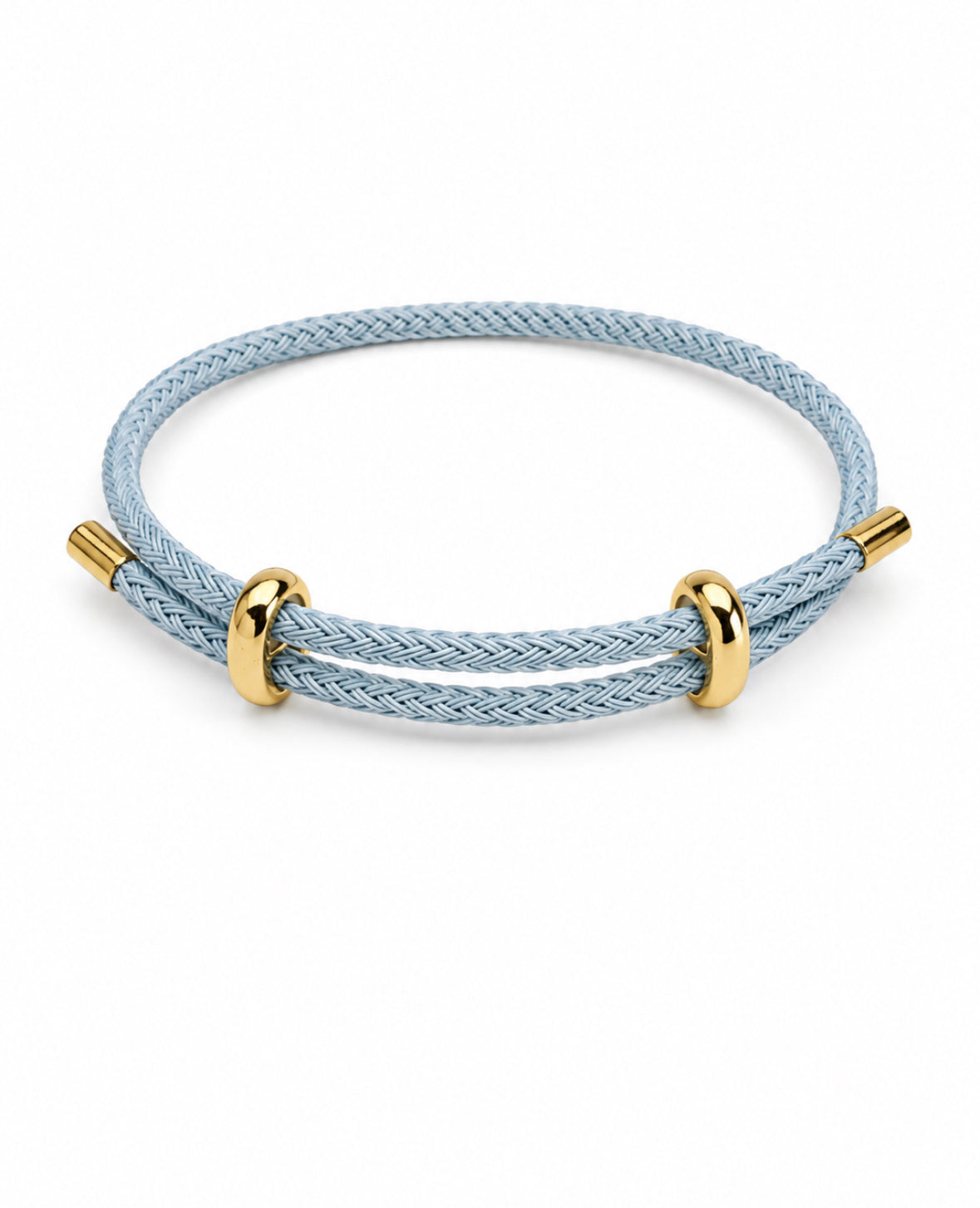 Brazalete de cordón azul bebé