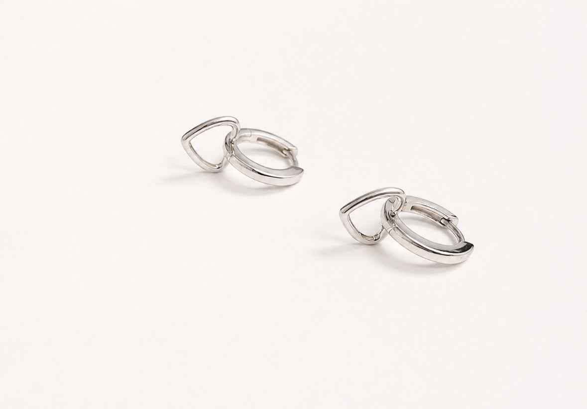 Luna Duality Hoops -Silver