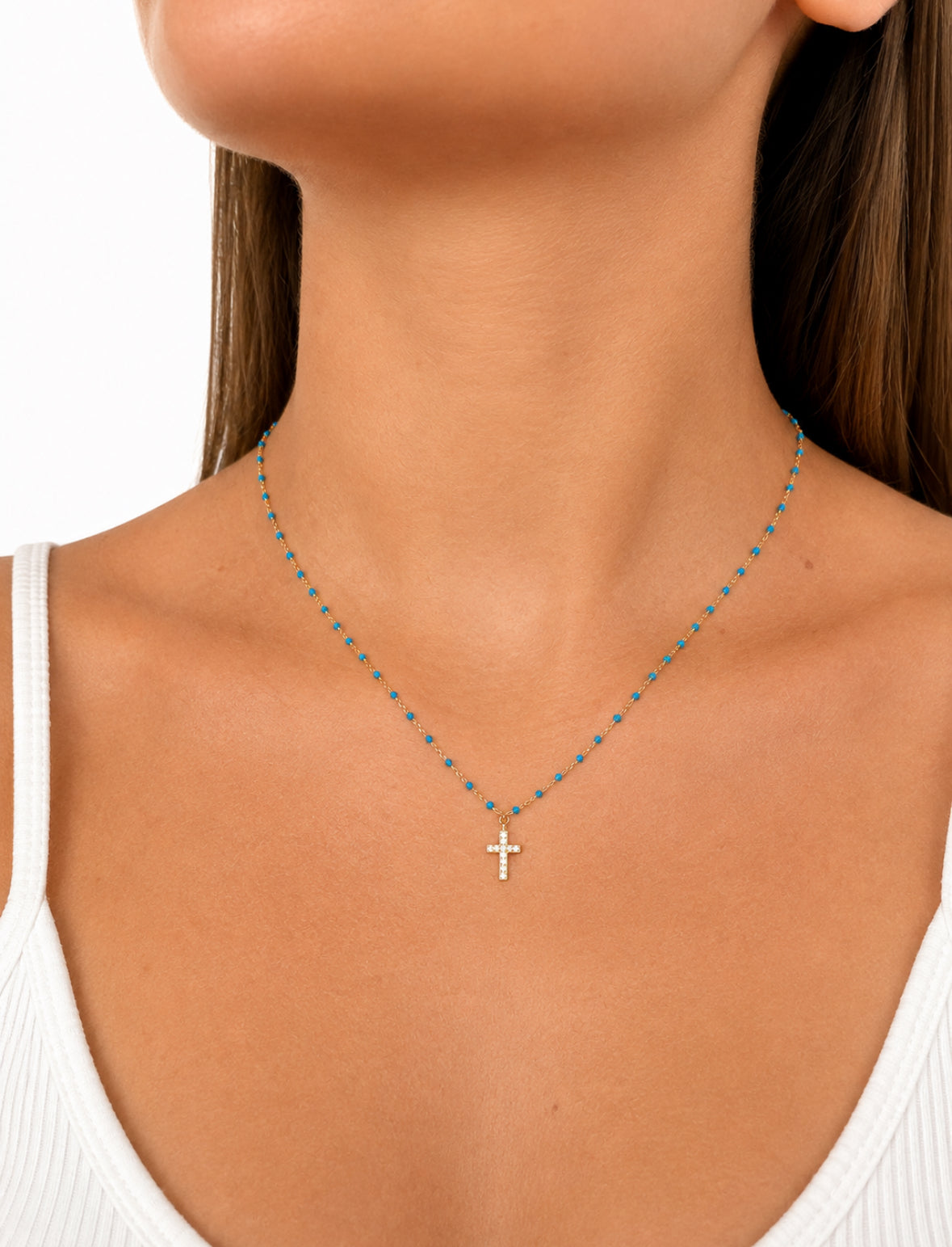 Turquoise Cross Necklace