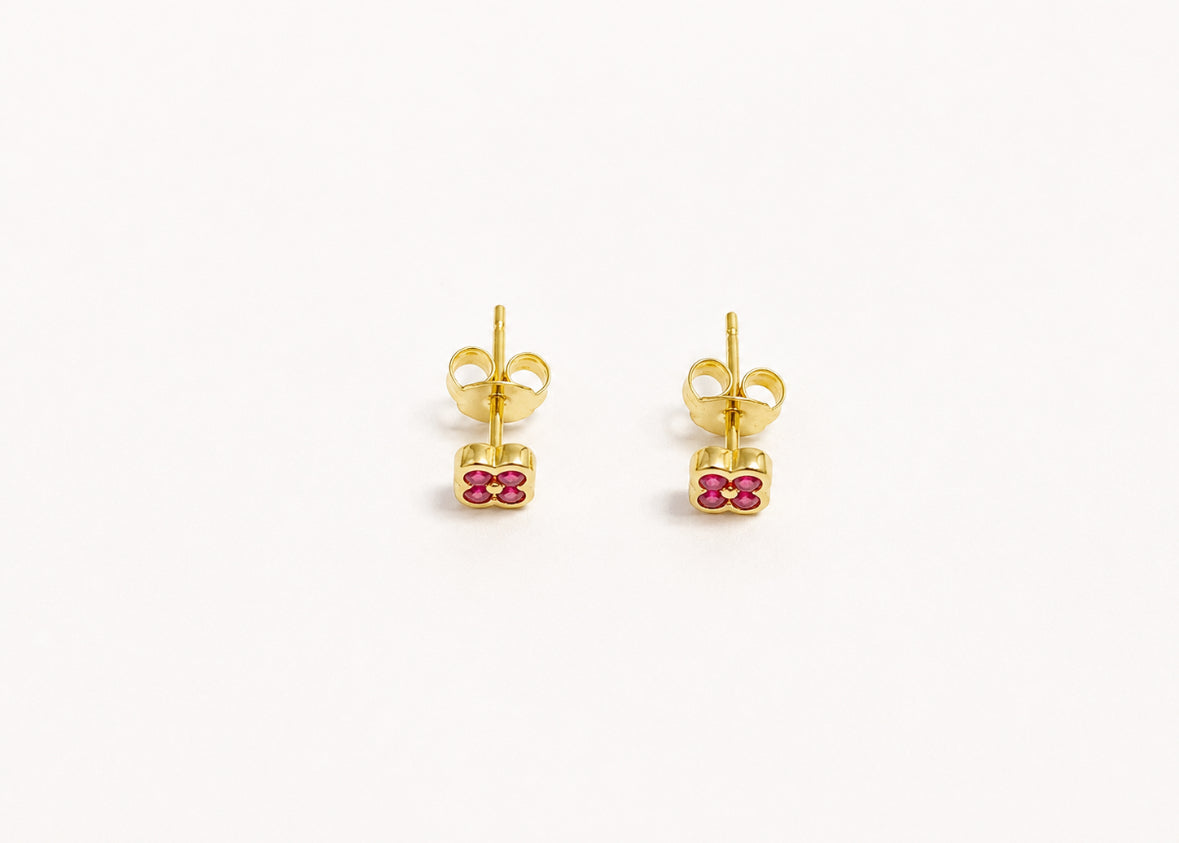 Ruby Bloom Earrings