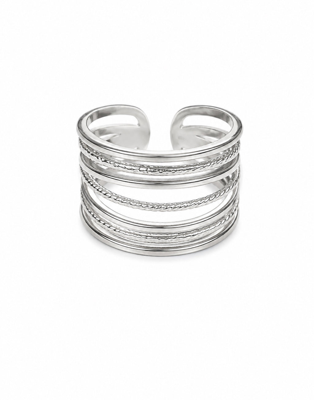 Silver Layered Ring