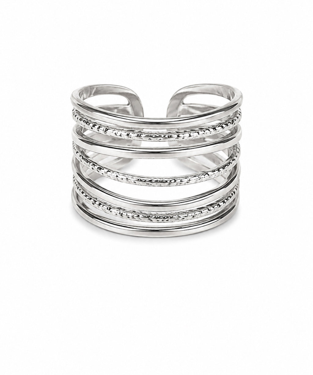 Silver Layered Ring