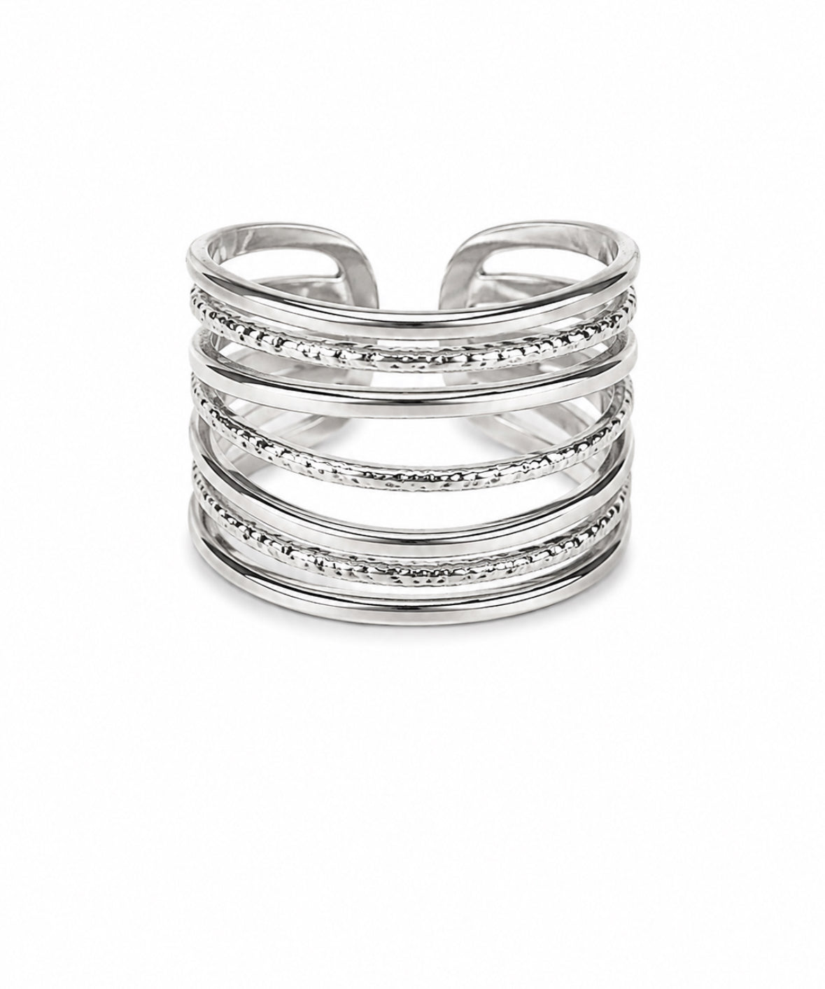 Silver Layered Ring