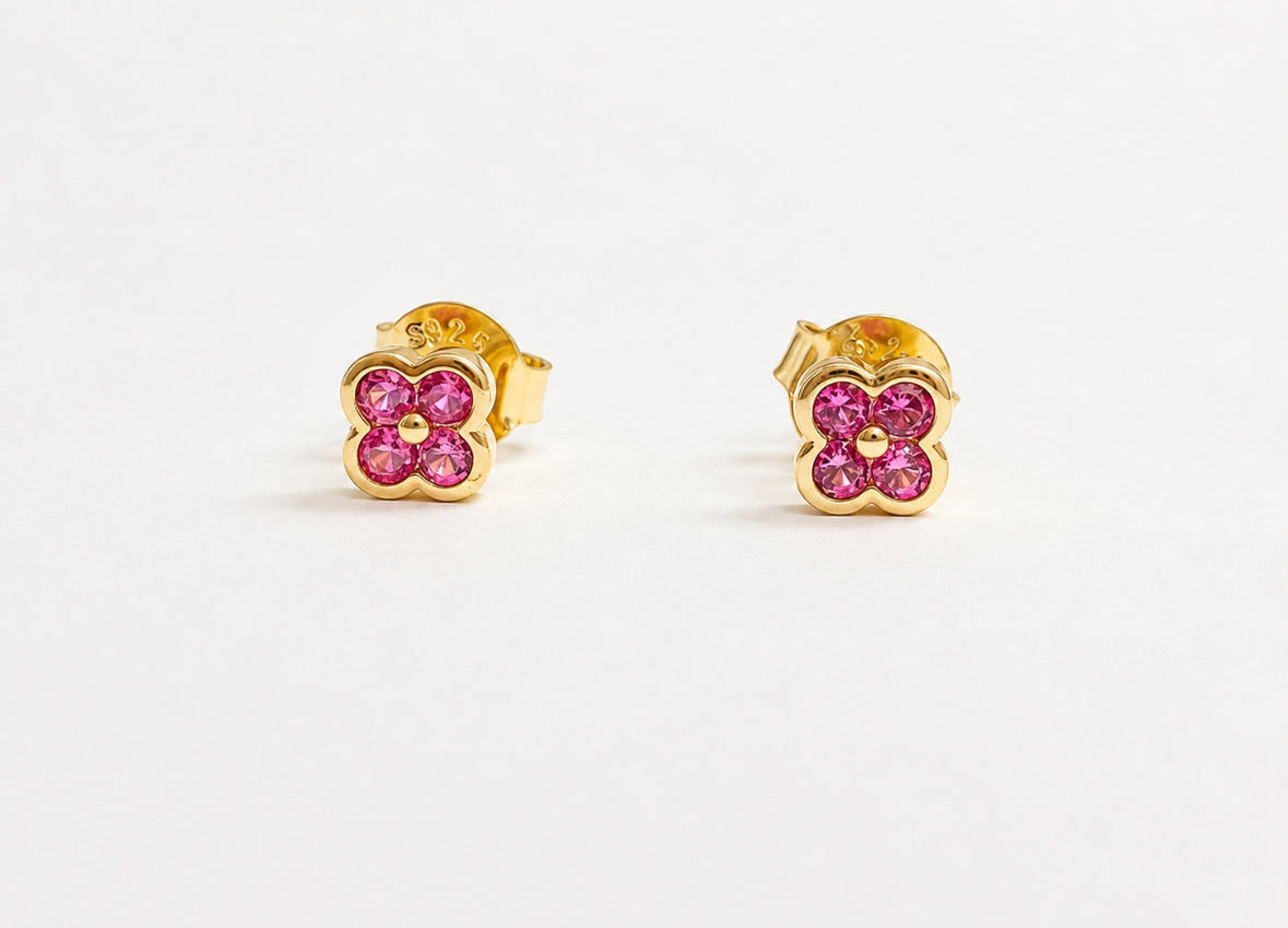 Ruby Bloom Earrings
