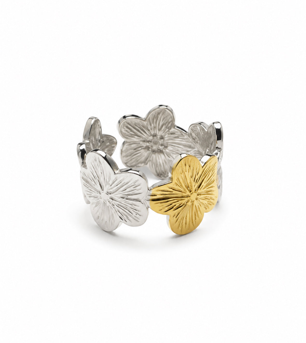Two-Tone Bloom Ring