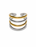 Anillo de capas bicolor
