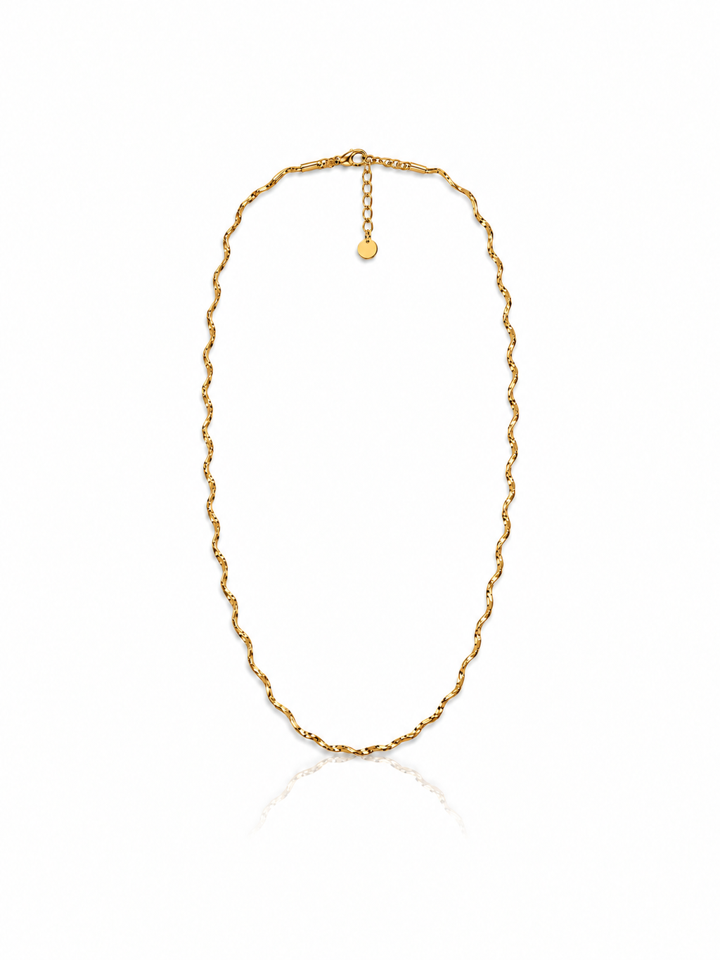Ondine Wavy Necklace-Gold