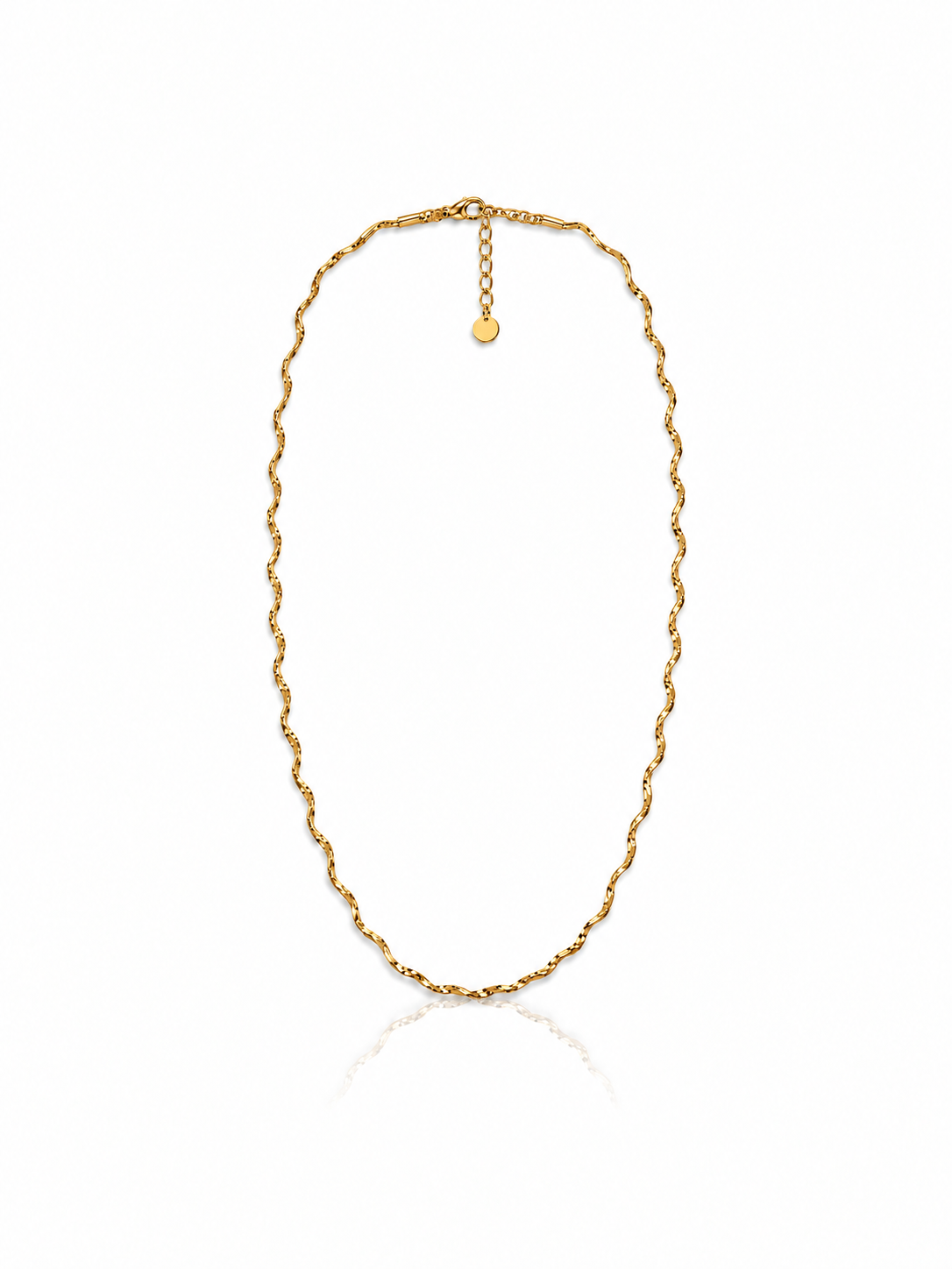 Ondine Wavy Necklace-Gold