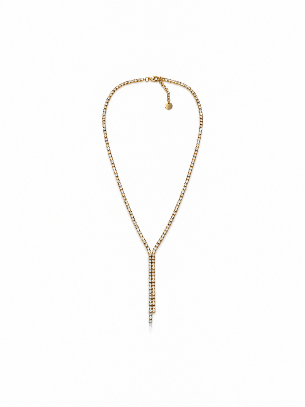 Celeste CZ Lariat Necklace-Gold