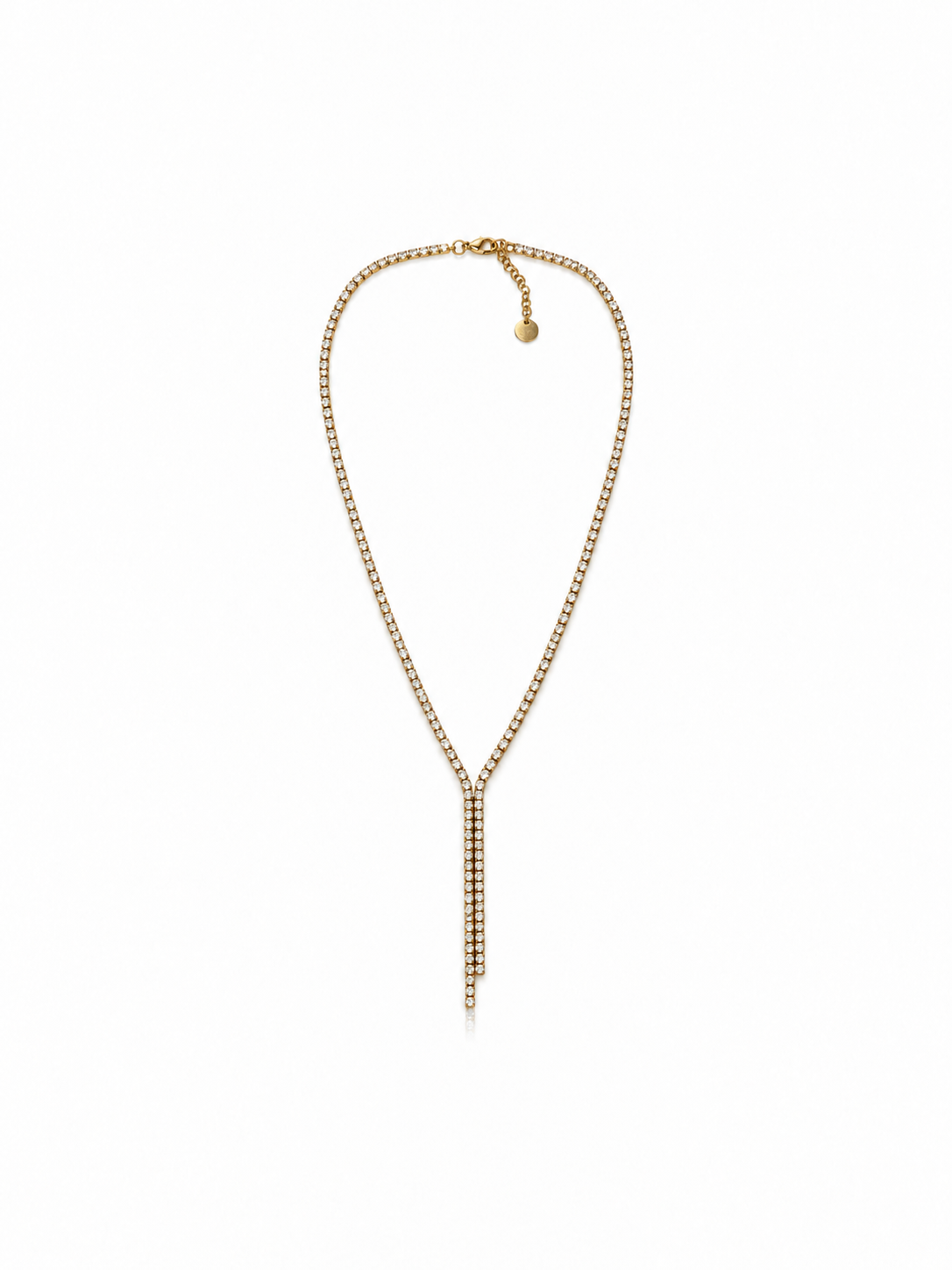 Celeste CZ Lariat Necklace-Gold