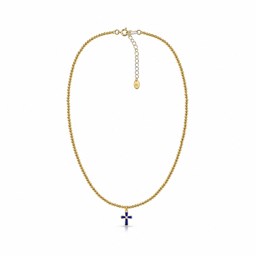 Aura Cross Necklace- Red, Green, Blue