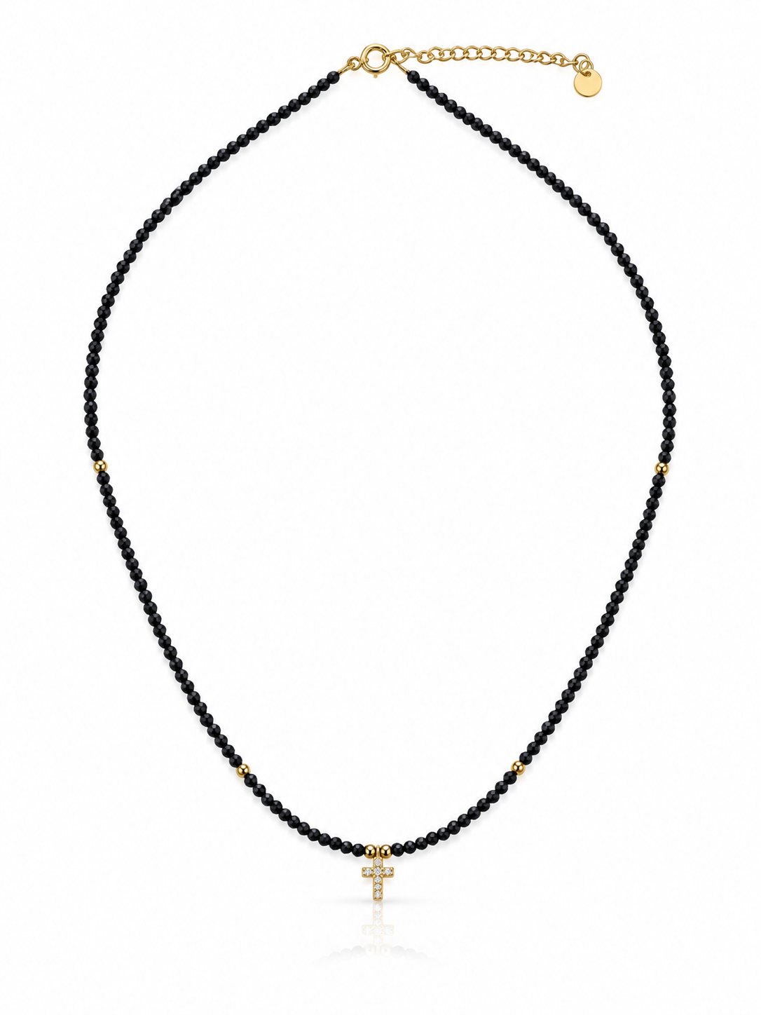 Grace Cross Necklace - Burgundy or Black