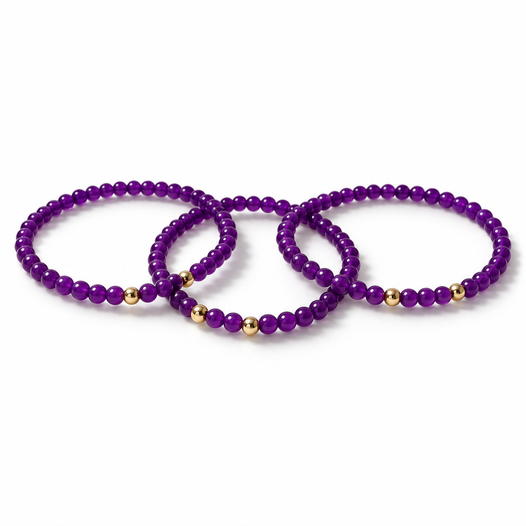 Purple Beaded Bracelet