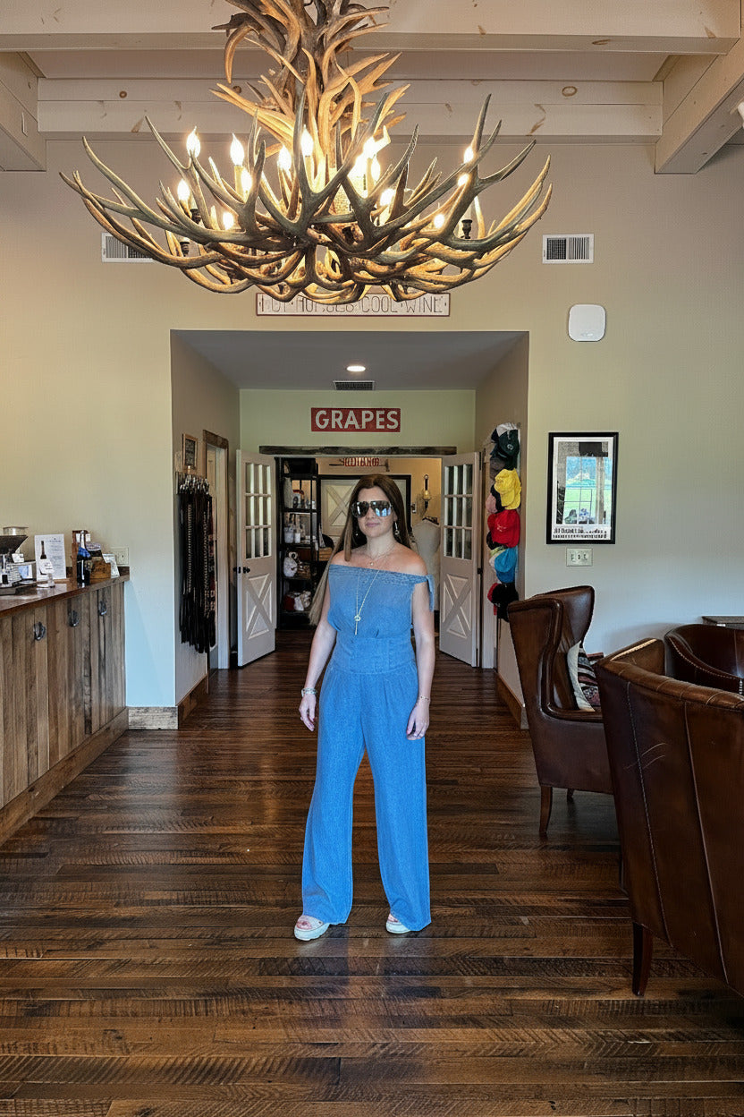 Conjunto de pantalón de mezclilla Elena