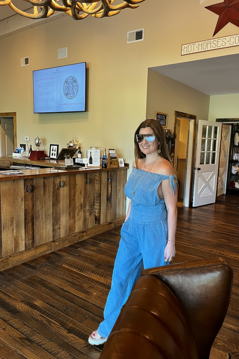 Conjunto de pantalón de mezclilla Elena