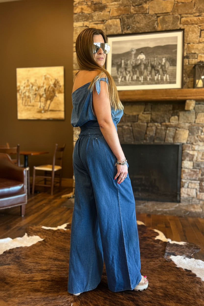 Conjunto de pantalón de mezclilla Elena