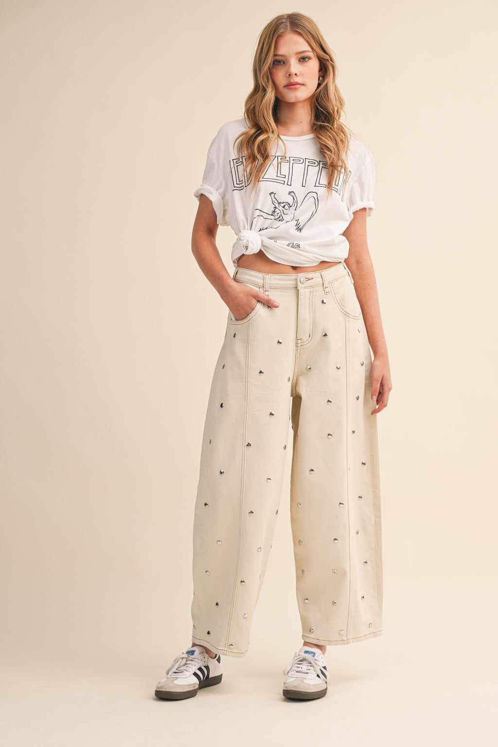 Rincon Studded Barrel Pants