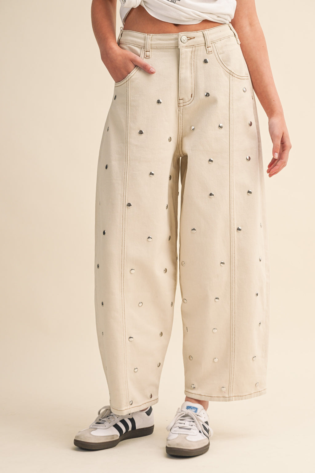 Rincon Studded Barrel Pants