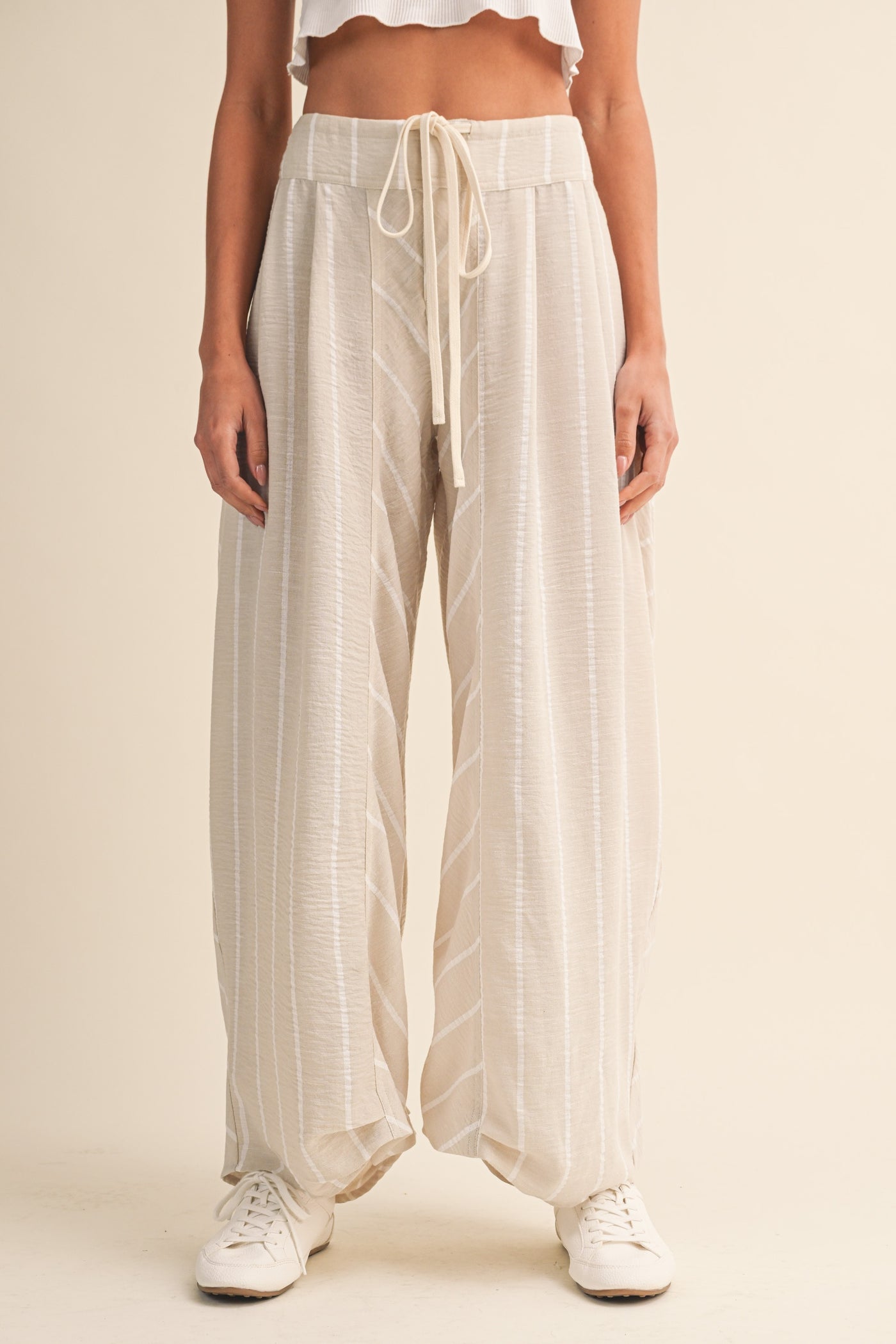 Pantalones de Lino a Rayas Brisa
