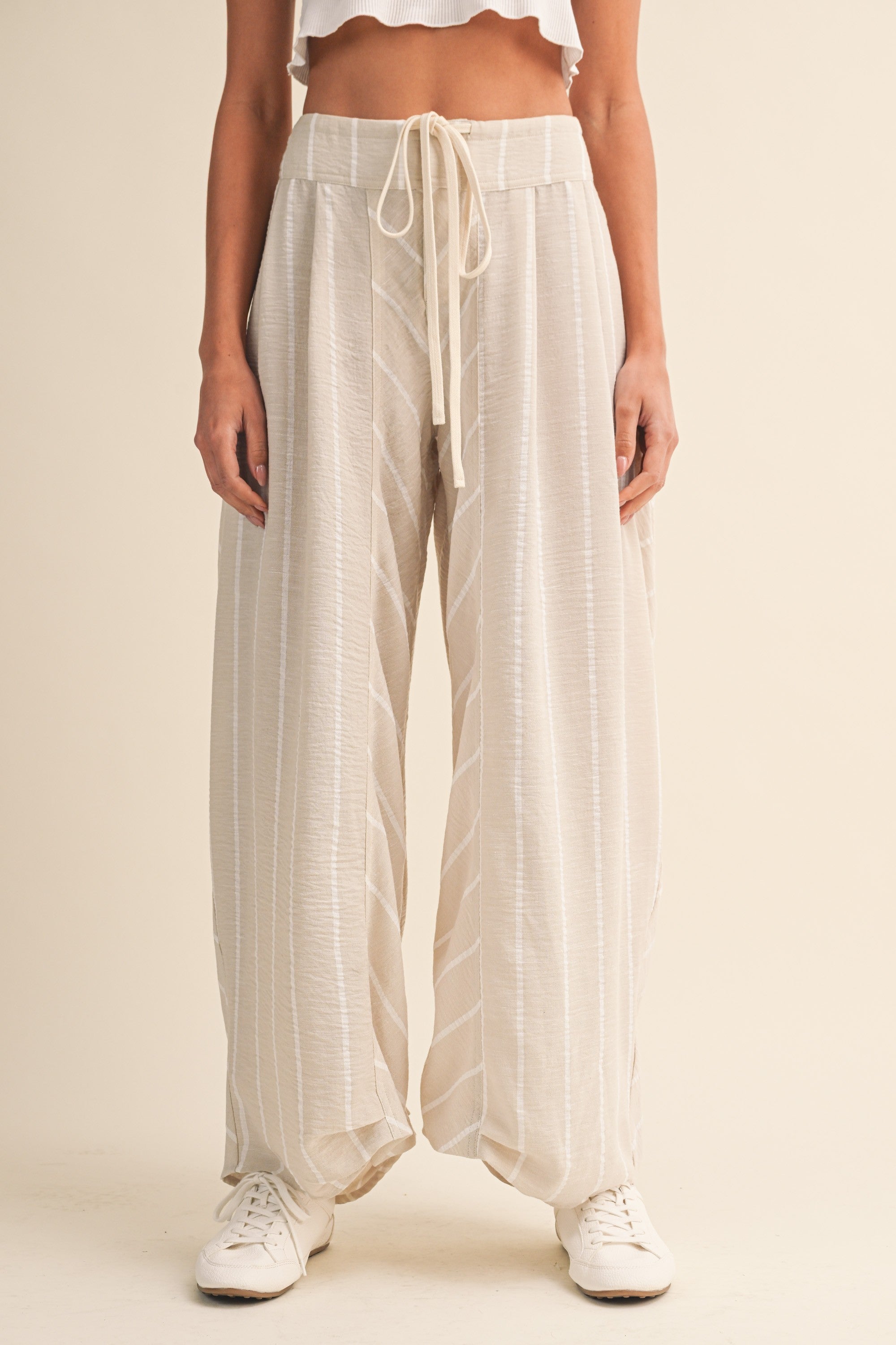 Pantalones de Lino a Rayas Brisa