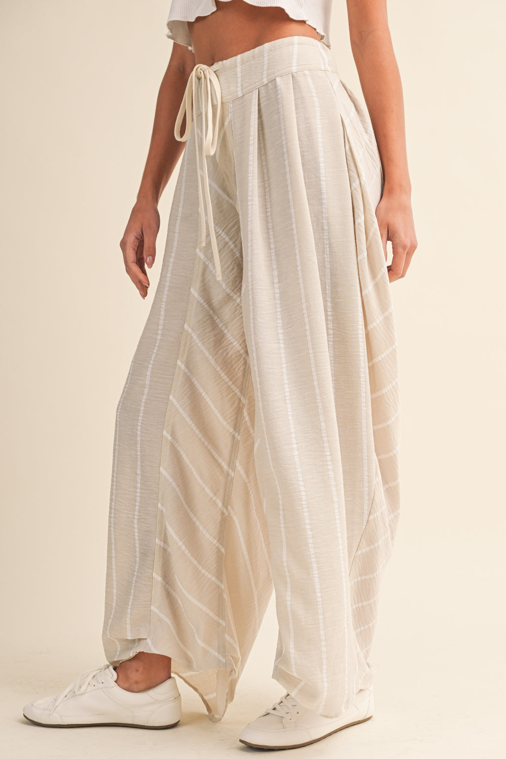 Pantalones de Lino a Rayas Brisa