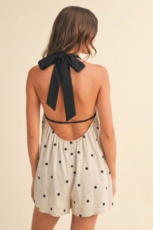 Luna Dots Halter Romper