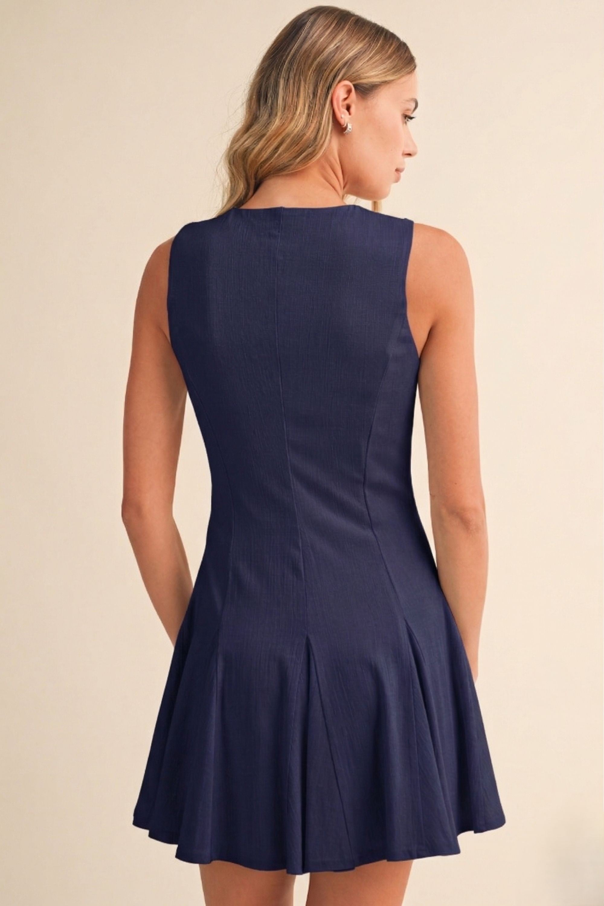 Vestido lazo Mar Azul